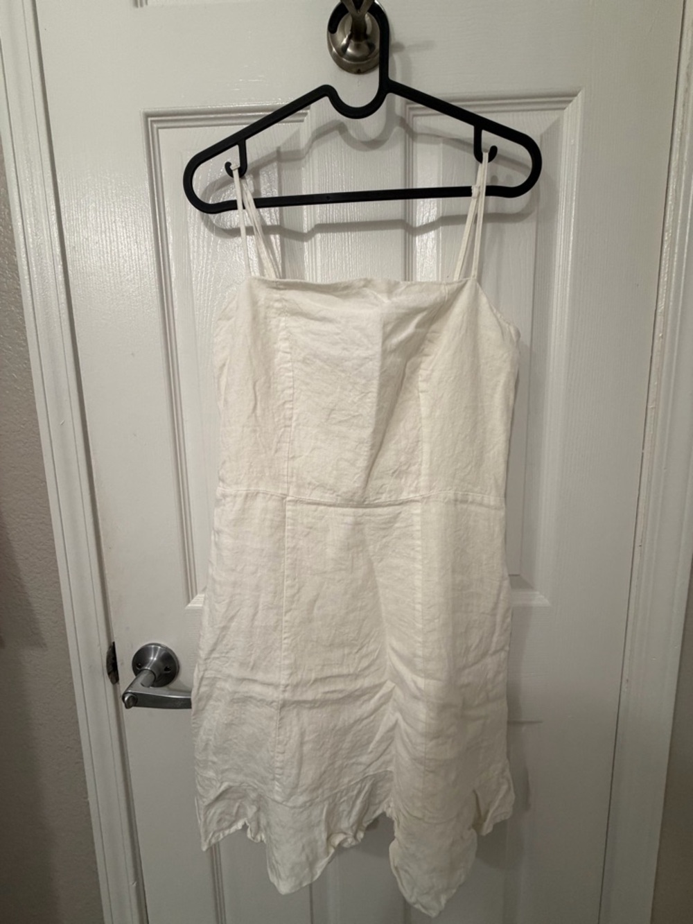 & Other Stories Cream Mini Linen Dress